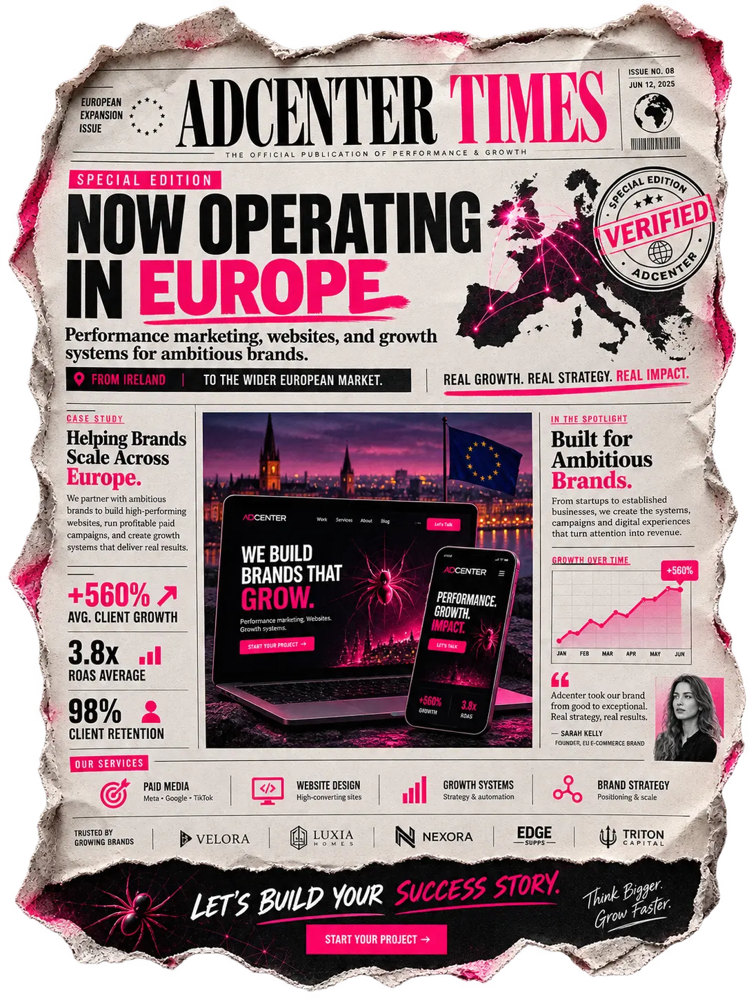 The Adcenter Times special edition — now operating in the United Kingdom